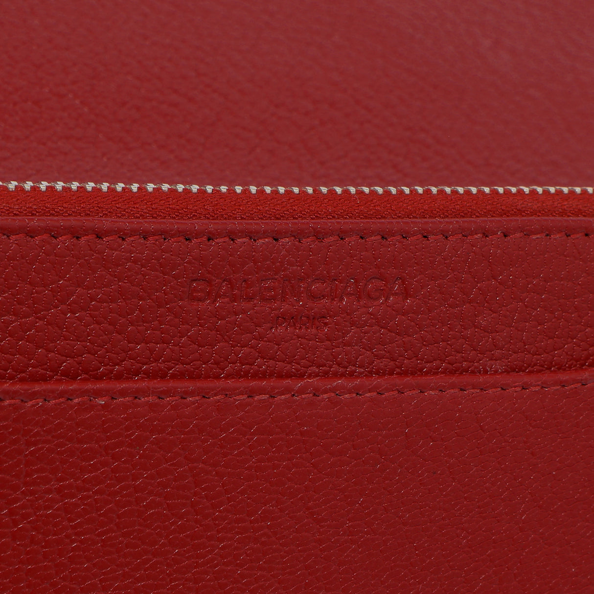 Balenciaga Rouge Groseille Chevre Metallic Edge Wallet on Chain Handbags Balenciaga