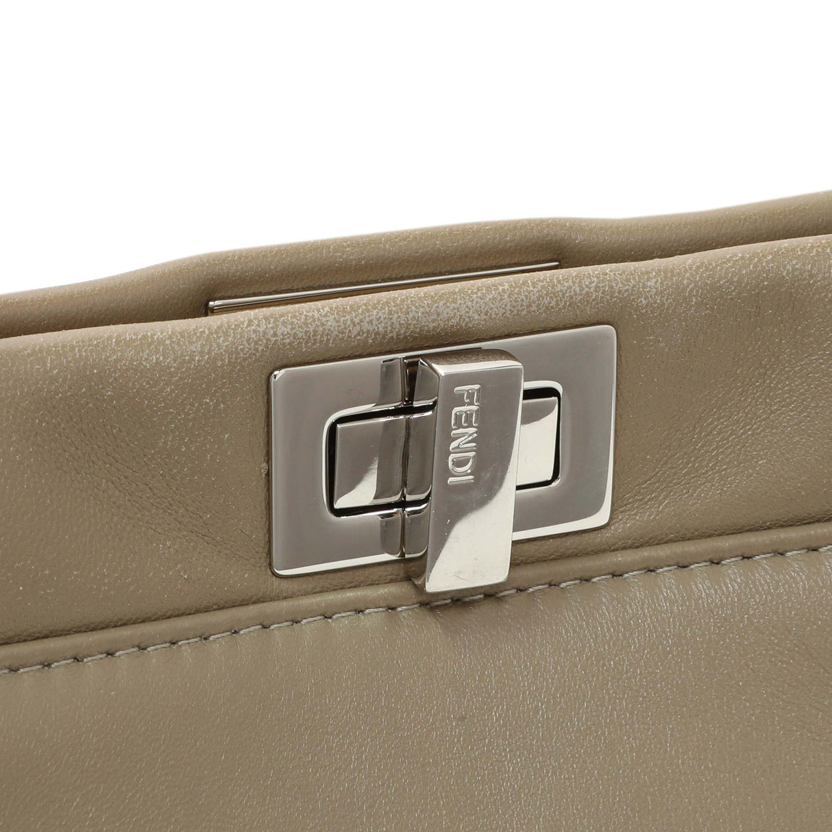 Fendi Tortora Nappa Mini Peekaboo Iconic Satchel Handbags Fendi