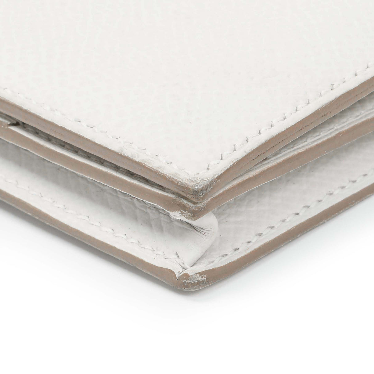 Hermes White Epsom Bearn Gusset Wallet Accessories Hermes