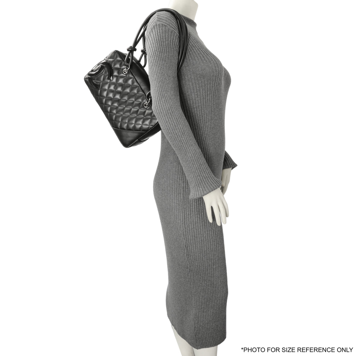 Chanel Black Quilted Calfskin Large Cambon Bowler Handbags Chanel