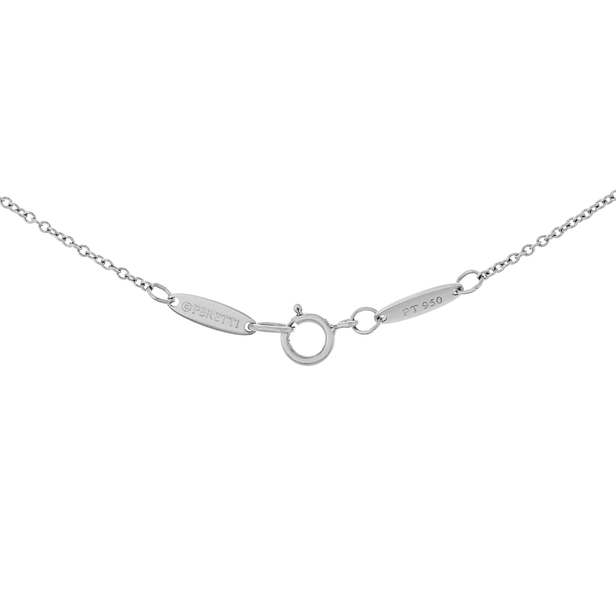 Tiffany & Co. Platinum Diamond 22mm Open Heart Pendant Necklace Designer Jewellery Tiffany and Co