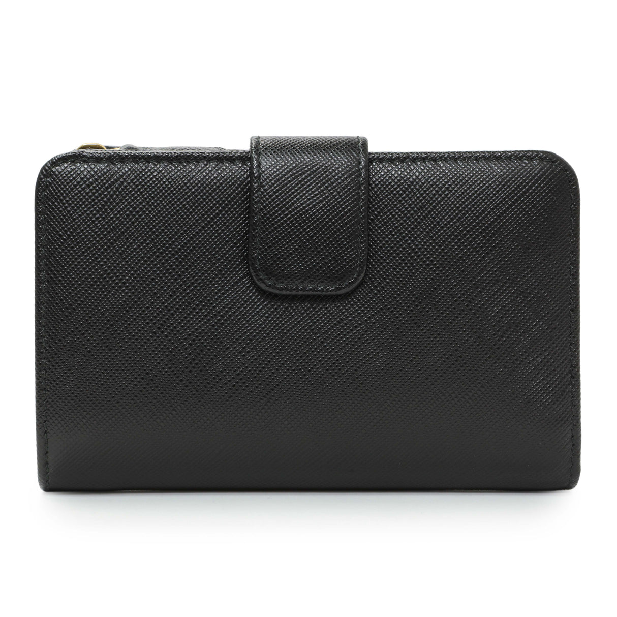 Prada Black Saffiano Compact Wallet Accessories Prada