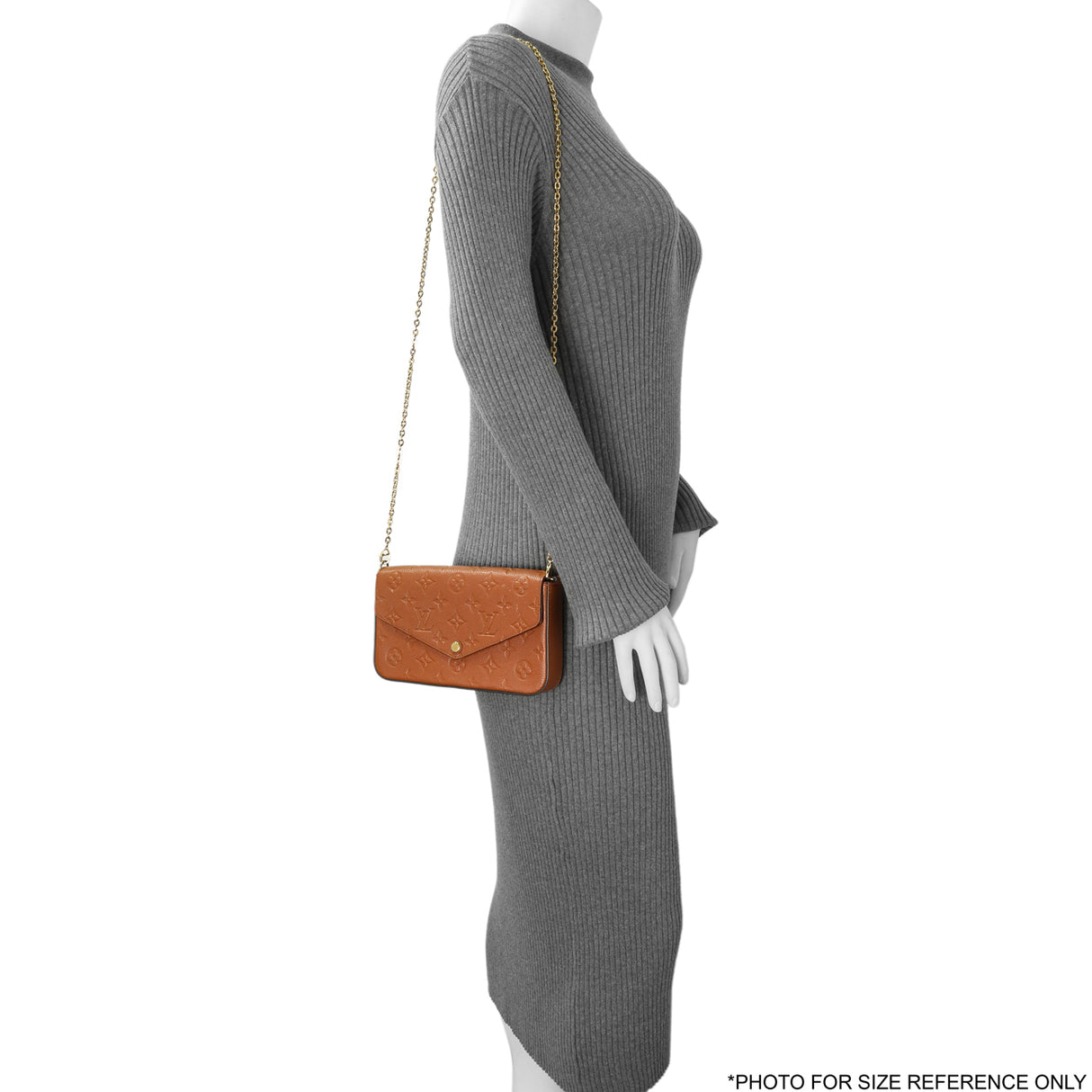 Louis Vuitton Cognac Empreinte Pochette Felicie Chain Wallet Handbags Louis Vuitton