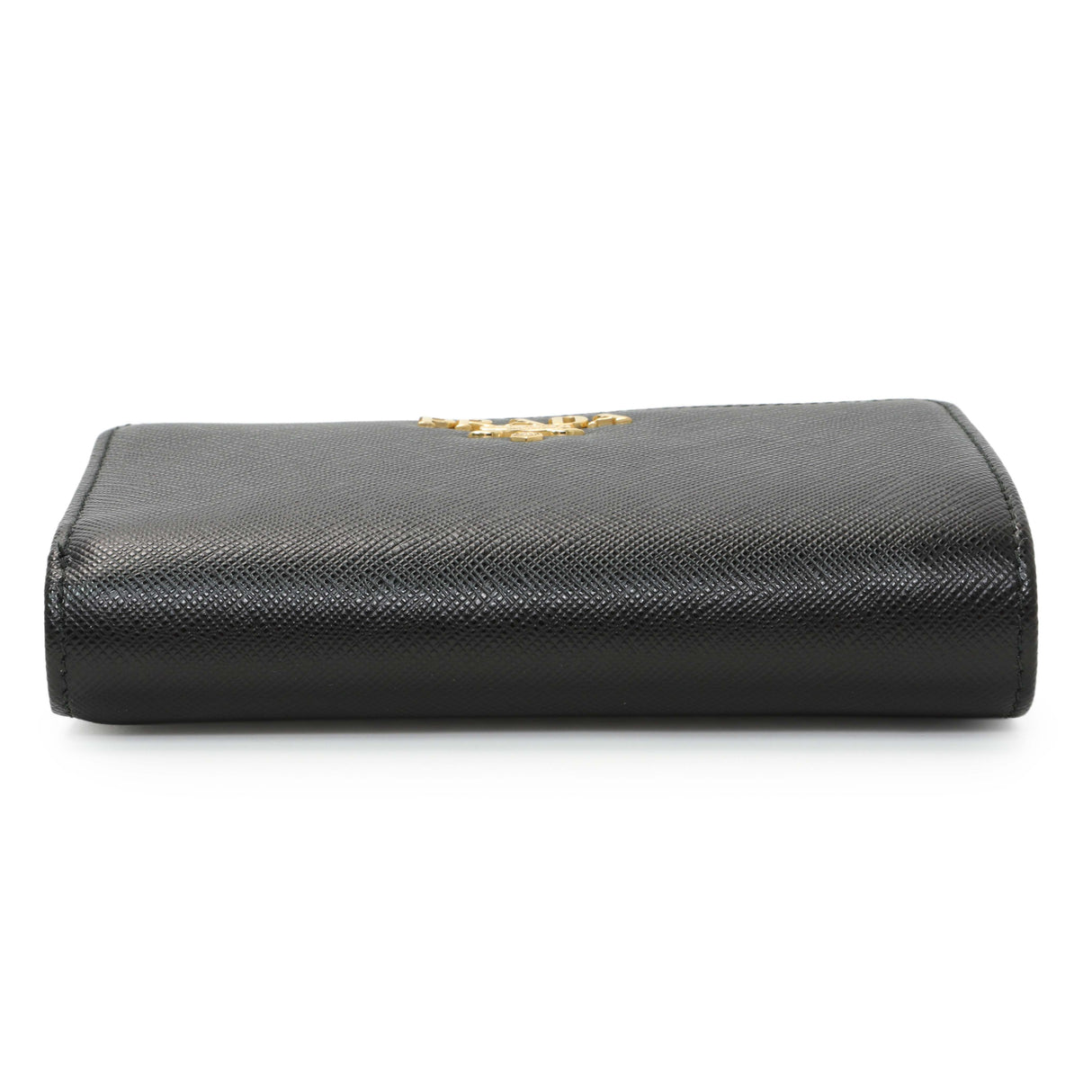 Prada Black Saffiano Compact Wallet Accessories Prada