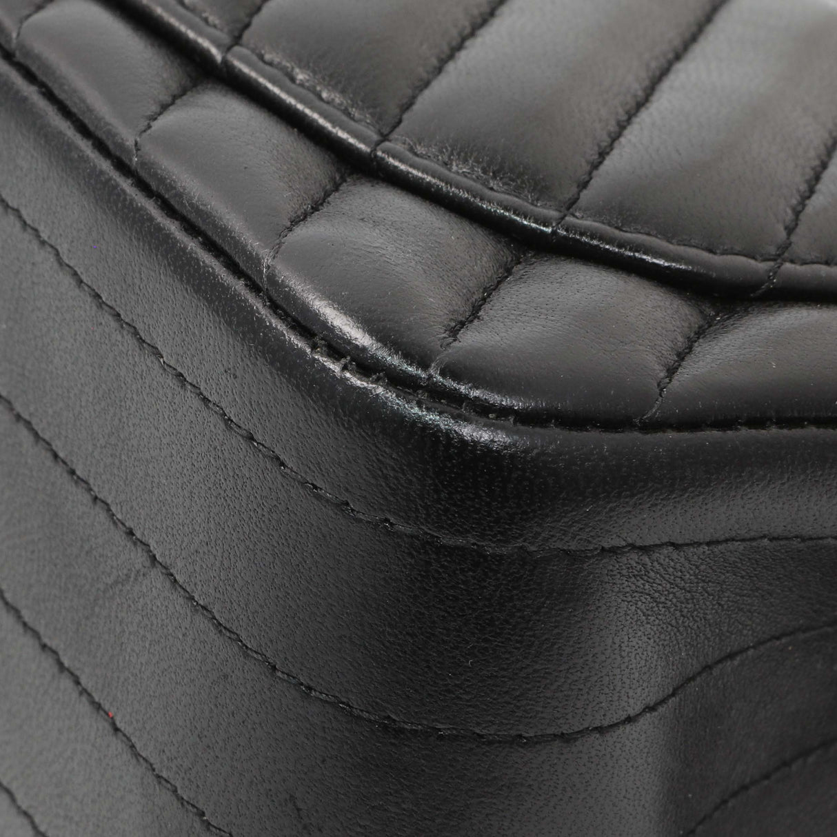 Chanel Black Lambskin Chevron Quilted Mini Square Flap Handbags Chanel