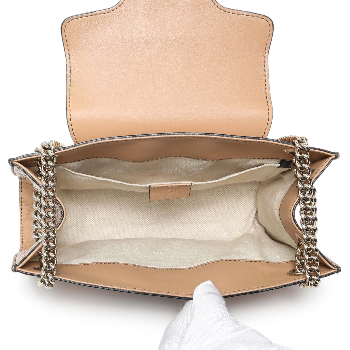 Gucci Beige Guccissima Emily Small Chain Shoulder Bag Handbags Gucci