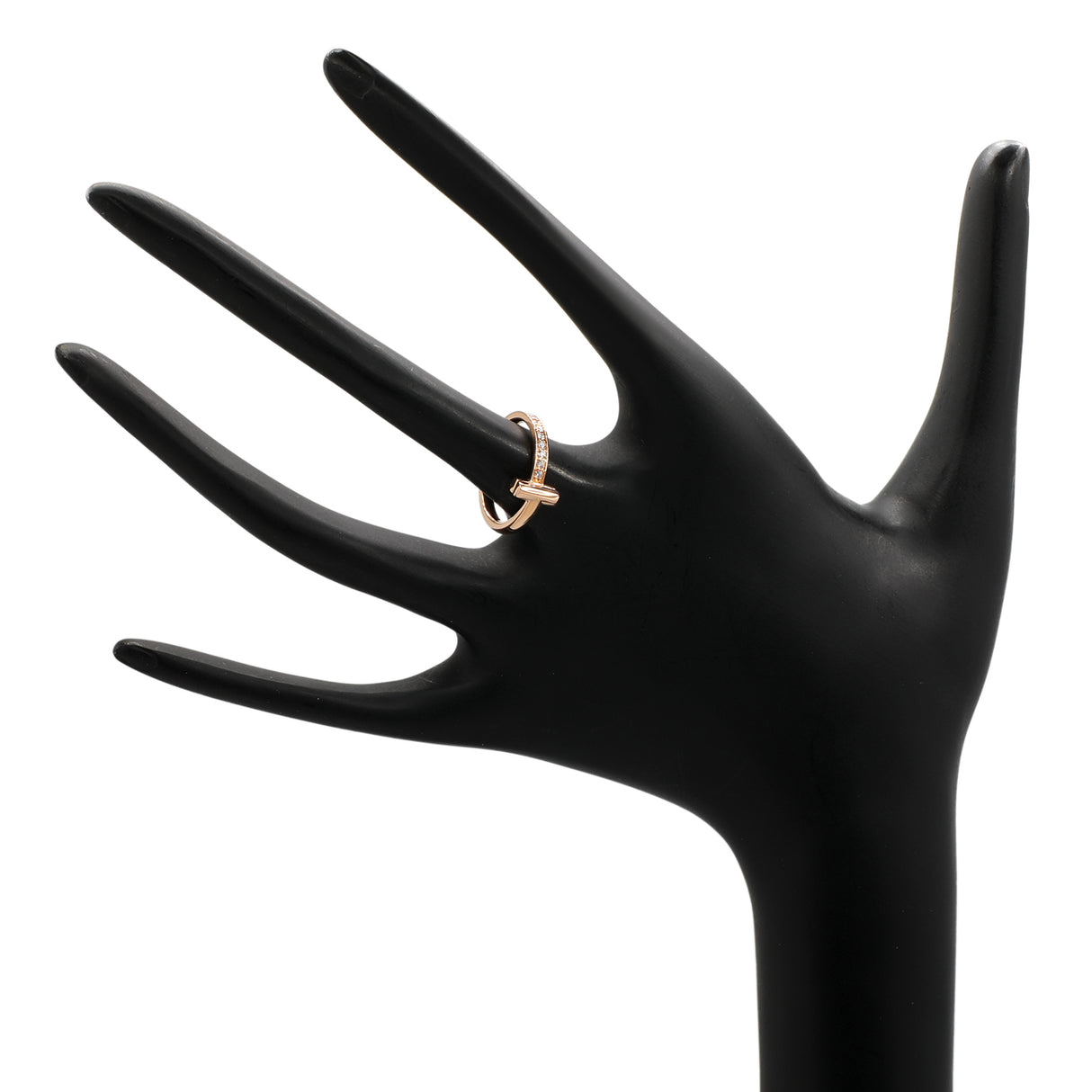 Tiffany & Co. 18K Rose Gold Diamond T1 Ring Designer Jewellery Tiffany and Co