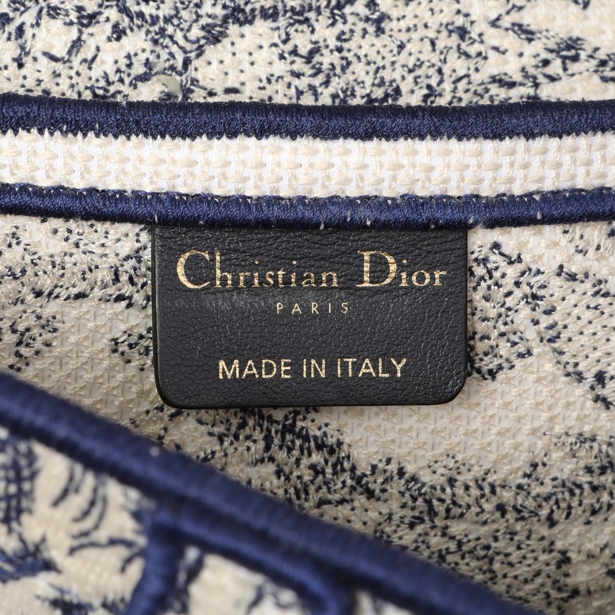 Christian Dior Canvas Embroidered Saddle Bag Handbags Christian Dior