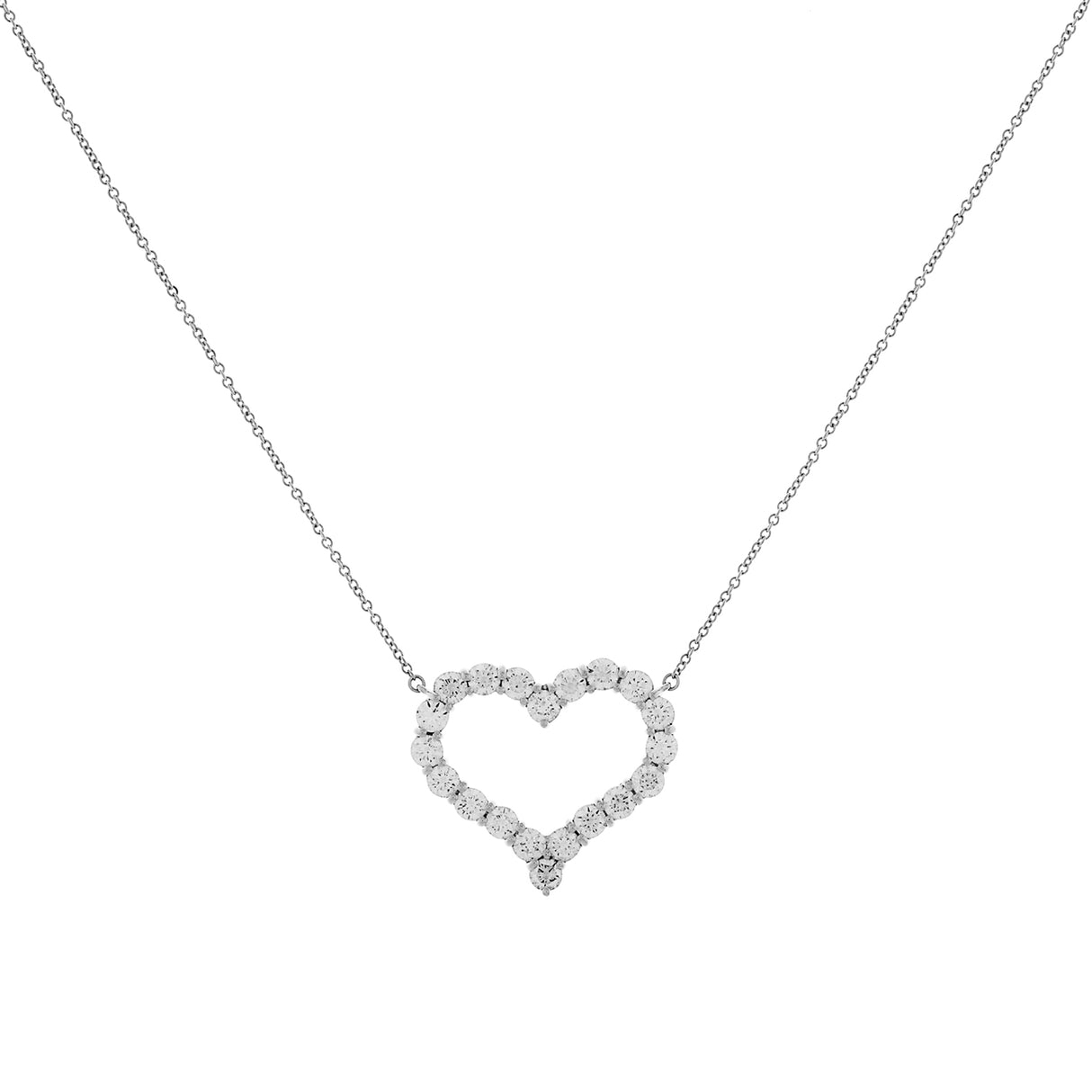 Tiffany & Co. Platinum Diamond Large Hearts Pendant Designer Jewellery Tiffany and Co