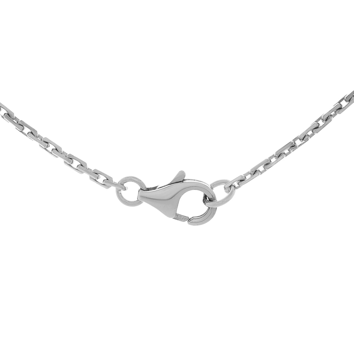 Cartier 18K White Gold & Diamond Interlocking Love Necklace Designer Jewellery Cartier