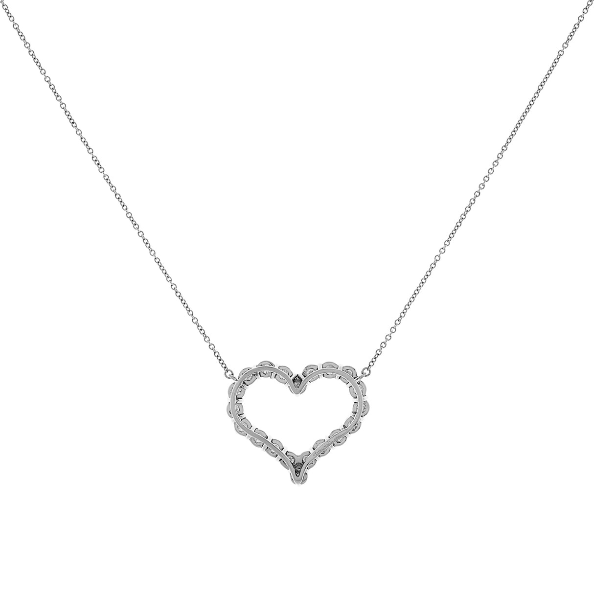 Tiffany & Co. Platinum Diamond Large Hearts Pendant Designer Jewellery Tiffany and Co