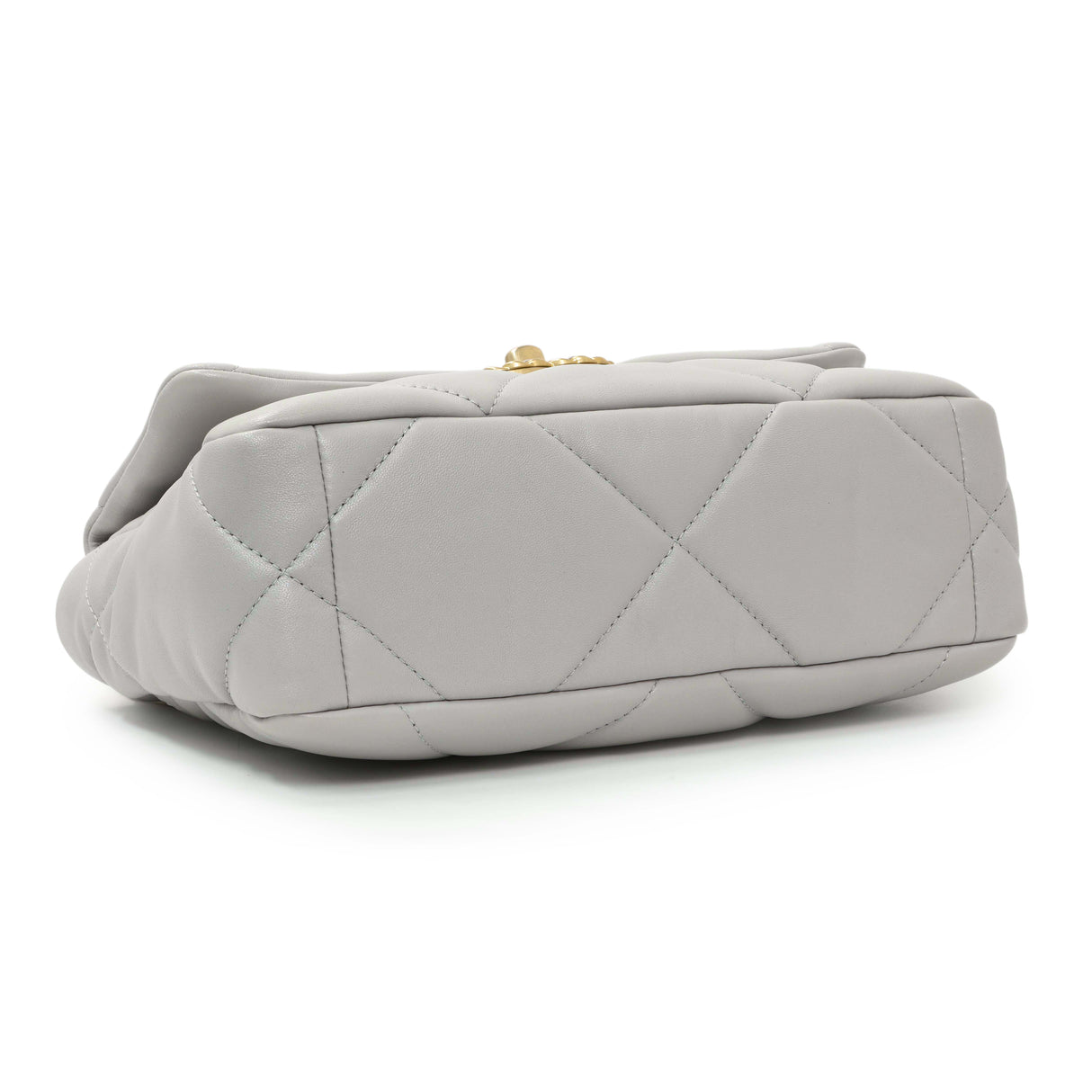 Chanel Grey Quilted Medium Chanel 19 Flap Handbags Chanel