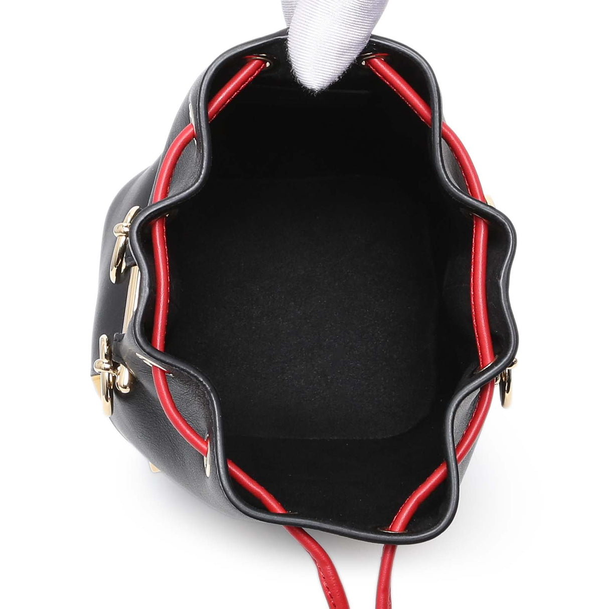 Fendi Black Calfskin Monster Mini Mon Tresor Bucket Bag Handbags Fendi