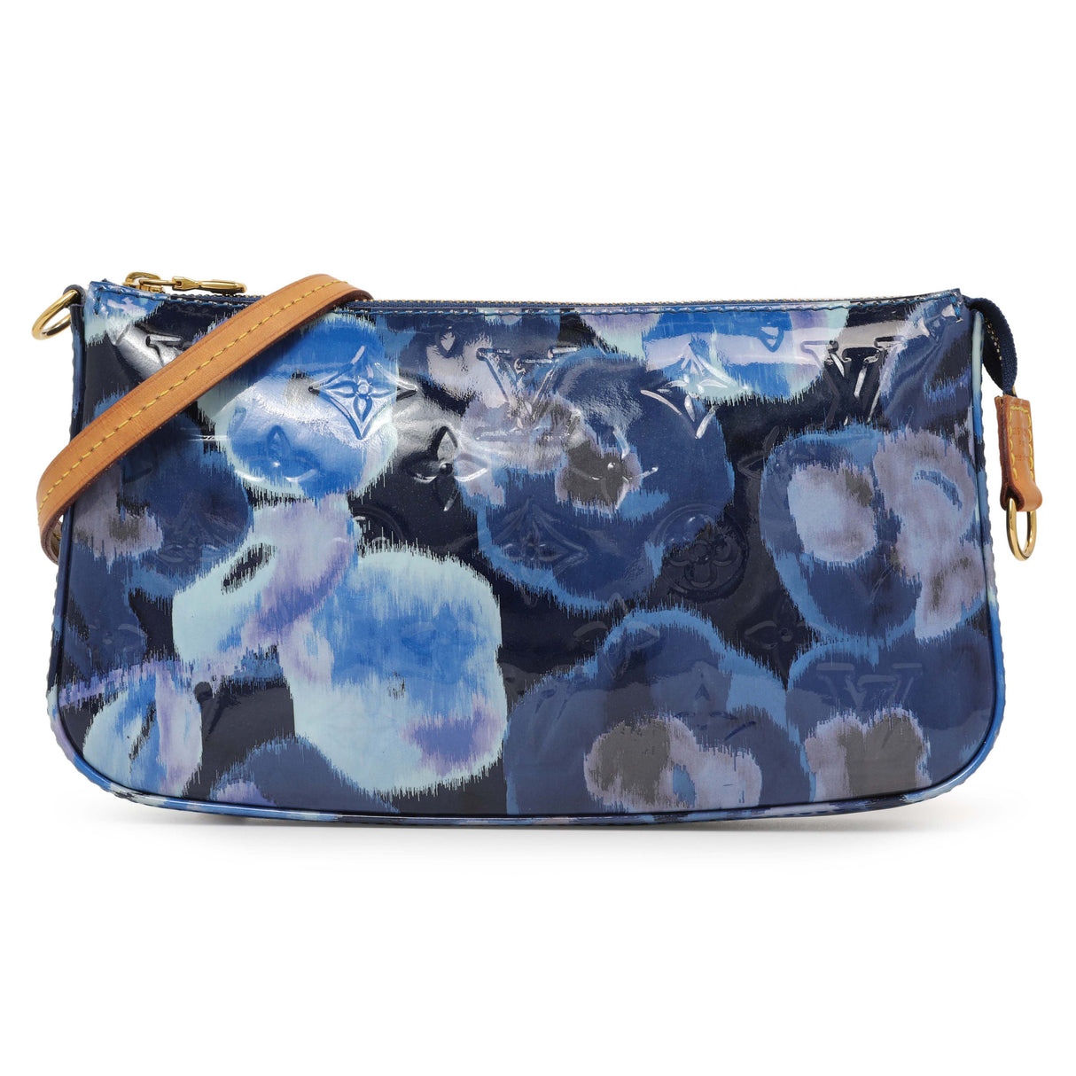 Louis Vuitton Grand Blue Vernis Ikat Pochette Accessories NM Handbags Louis Vuitton