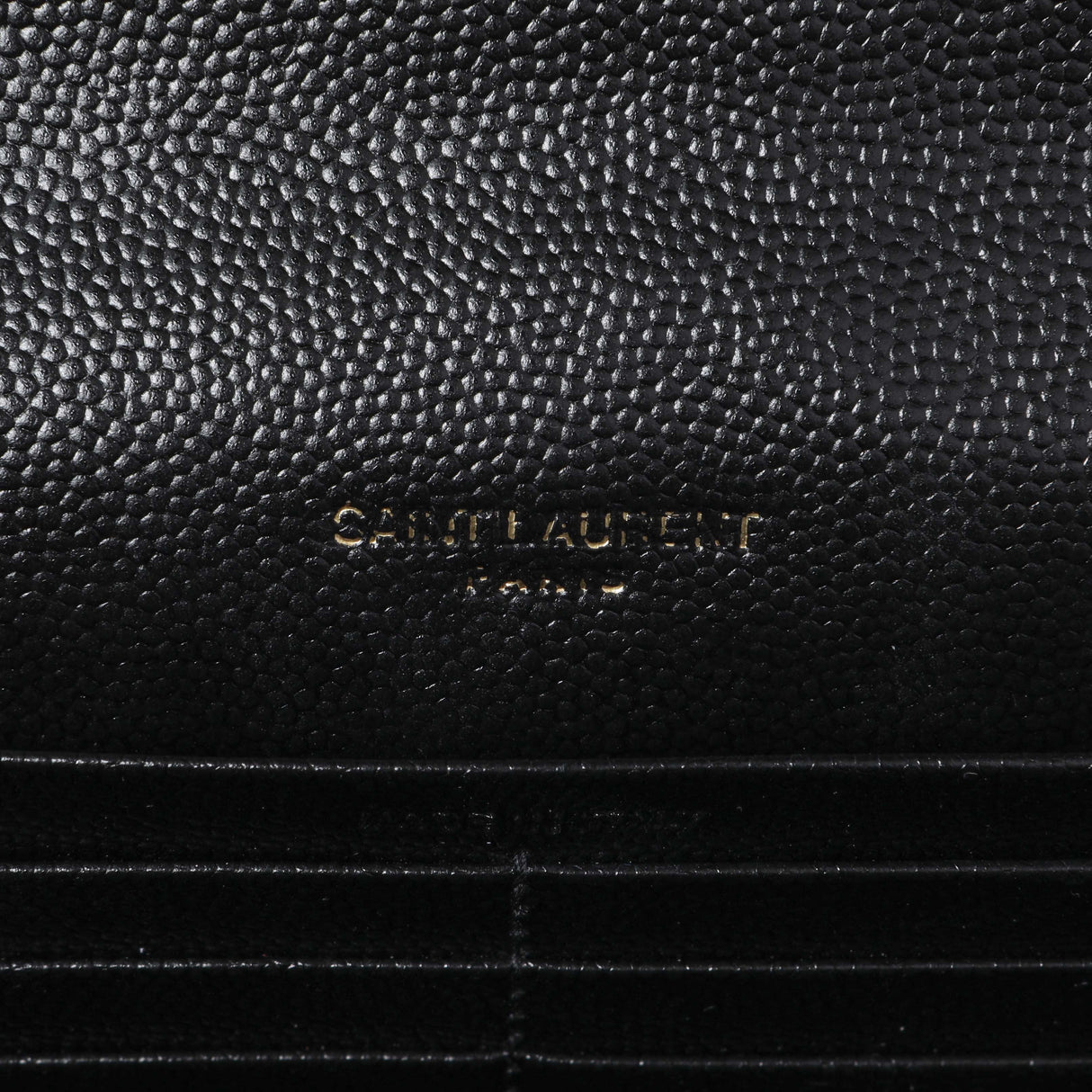 Saint Laurent Grain De Poudre Matelasse Chevron Monogram Chain Wallet Handbags Saint Laurent