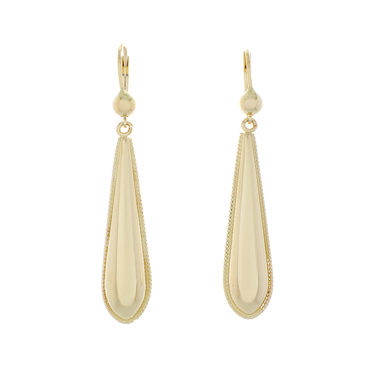 10K Yellow Gold Drop Earrings Fine Jewellery Modaselle