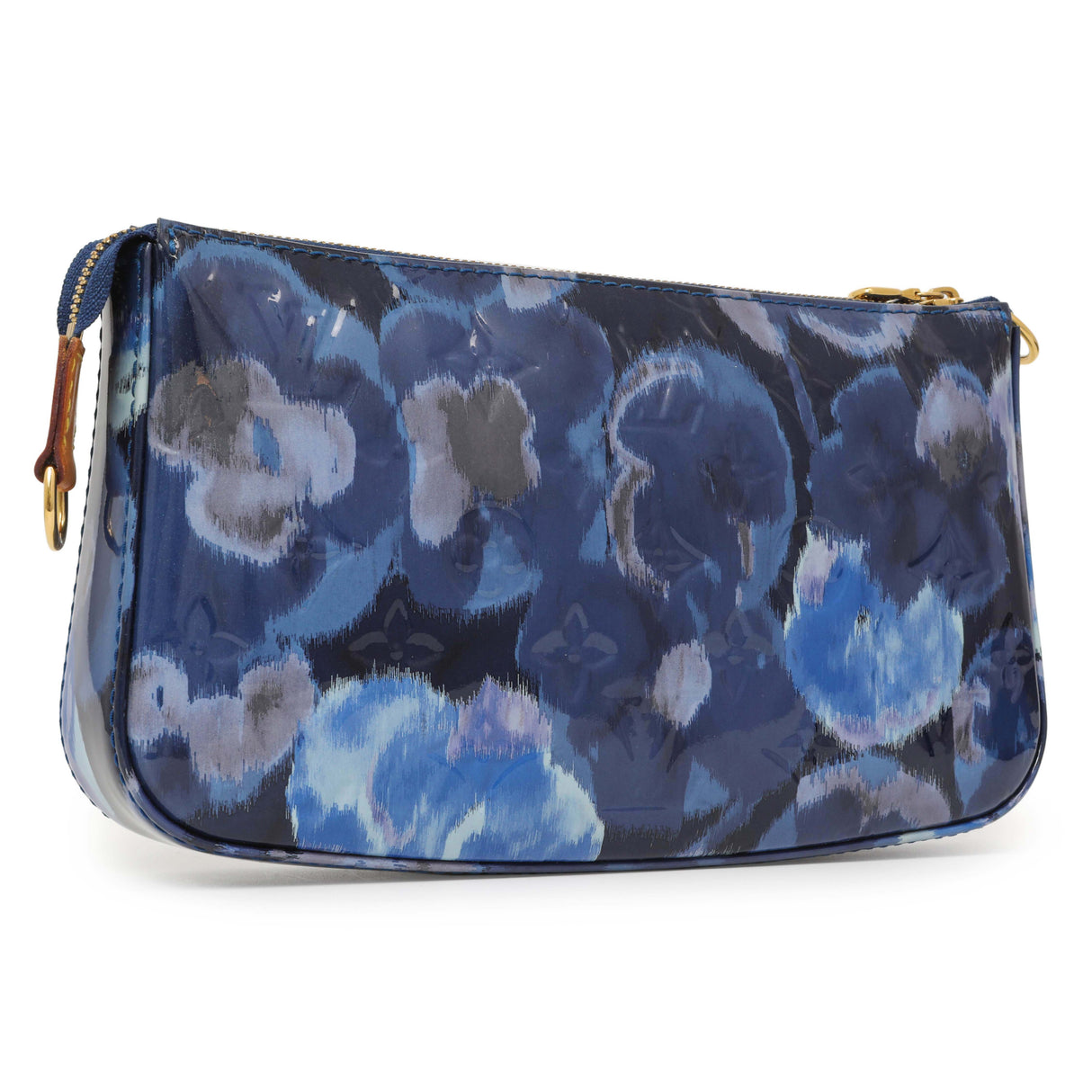 Louis Vuitton Grand Blue Vernis Ikat Pochette Accessories NM Handbags Louis Vuitton