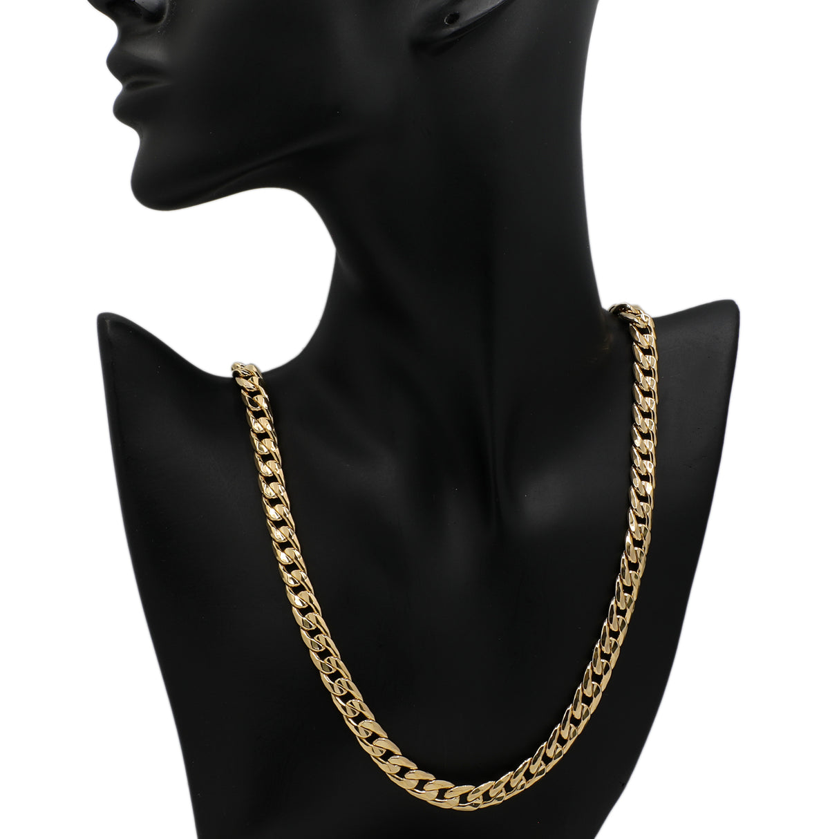 18K Yellow Gold Curb Link Chain Fine Jewellery Modaselle