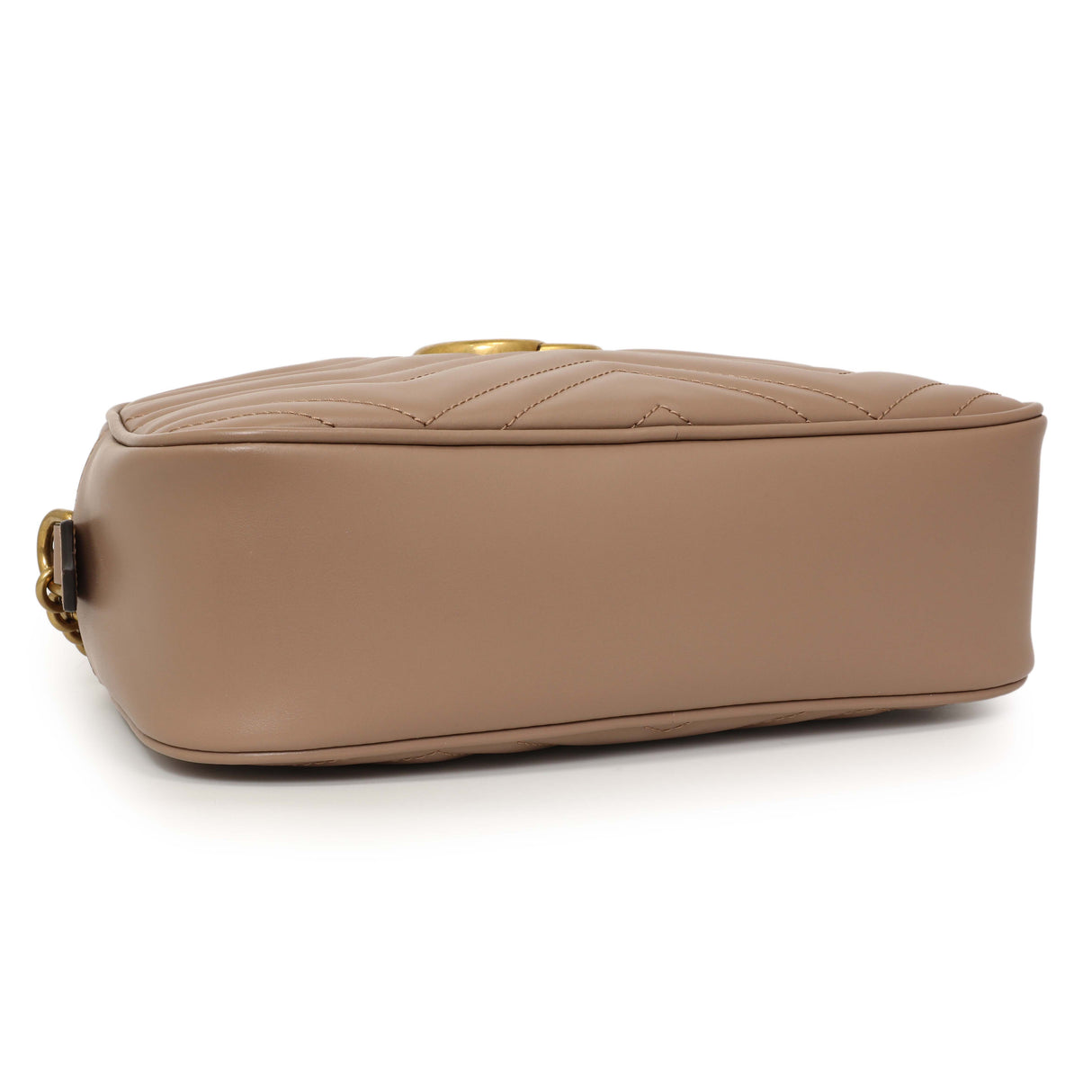 Gucci Porcelain Rose Calfskin Matelasse Small GG Marmont Chain Shoulder Bag Handbags Gucci