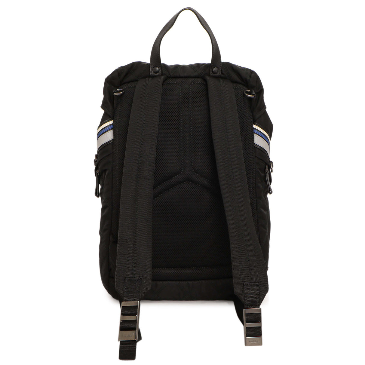 Prada Black Nylon Logo Patch Backpack Handbags Prada
