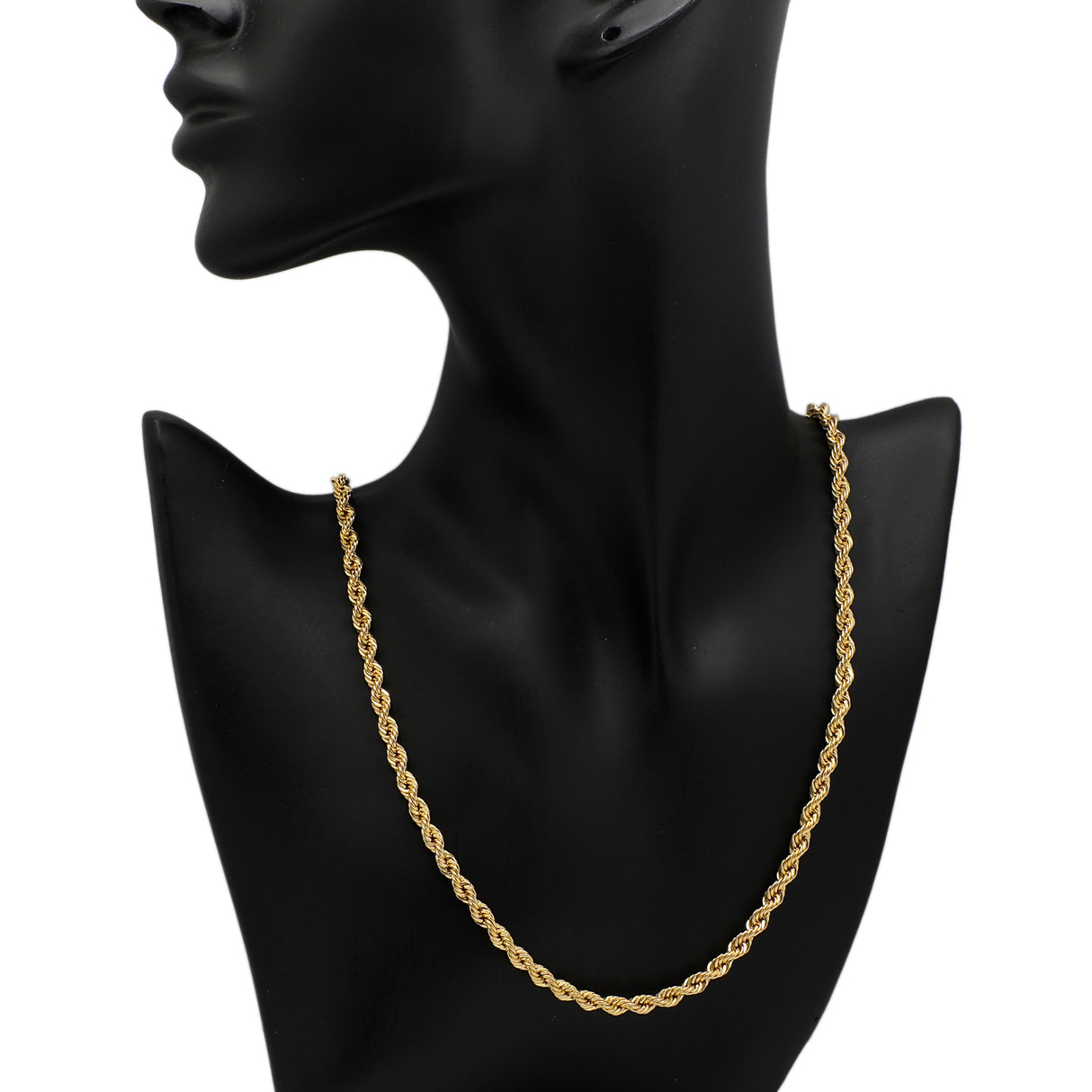 10K Yellow Gold Rope Chain Fine Jewellery Modaselle