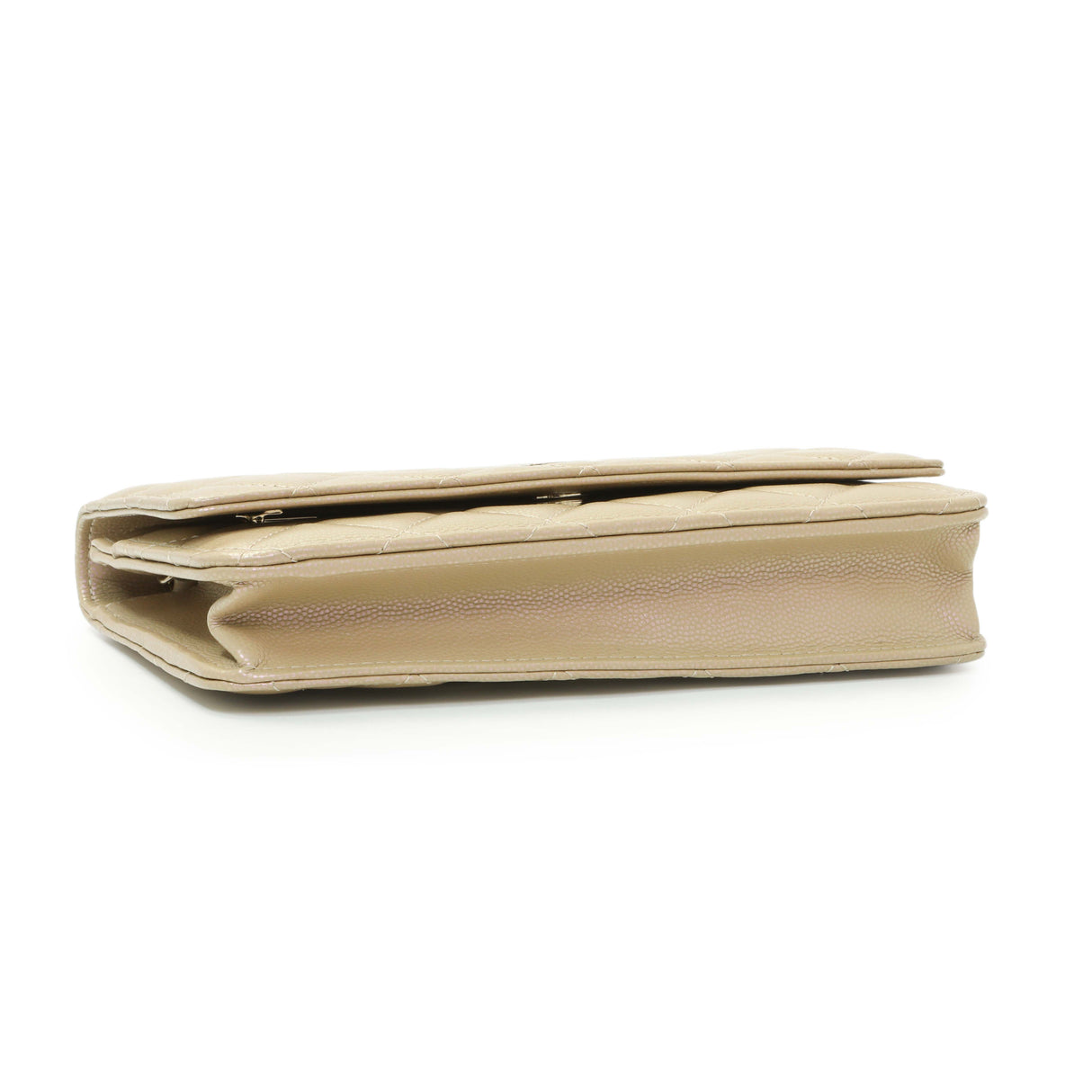 Chanel Gold Quilted Caviar Wallet On Chain WOC Handbags Chanel