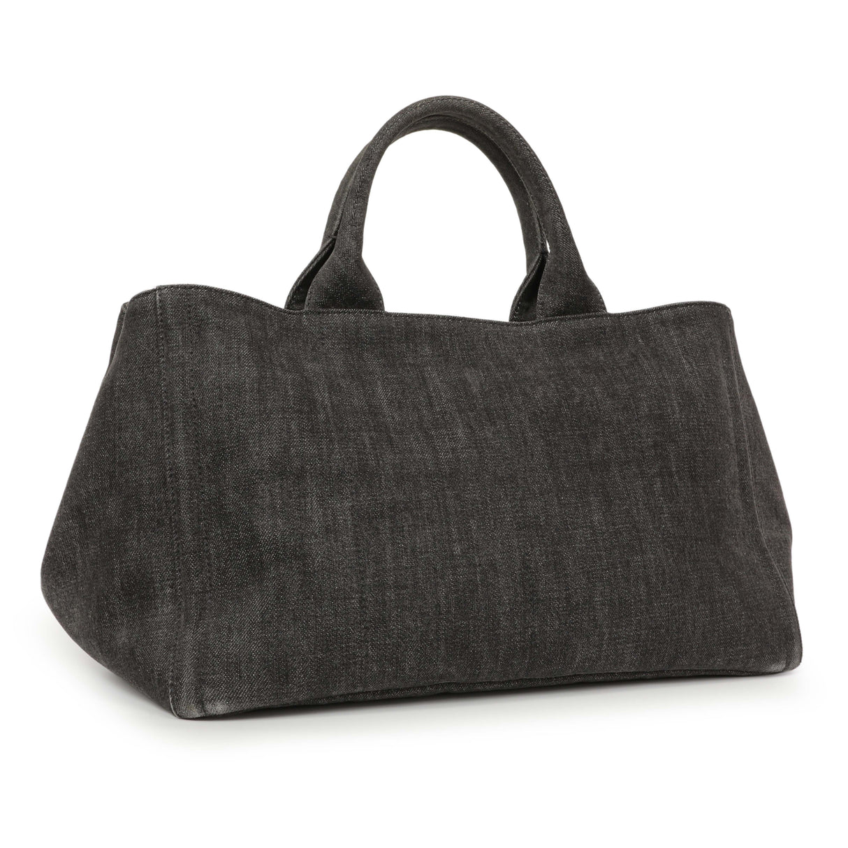 Prada Grey Canapa Crystal Studded Tote Handbags Prada