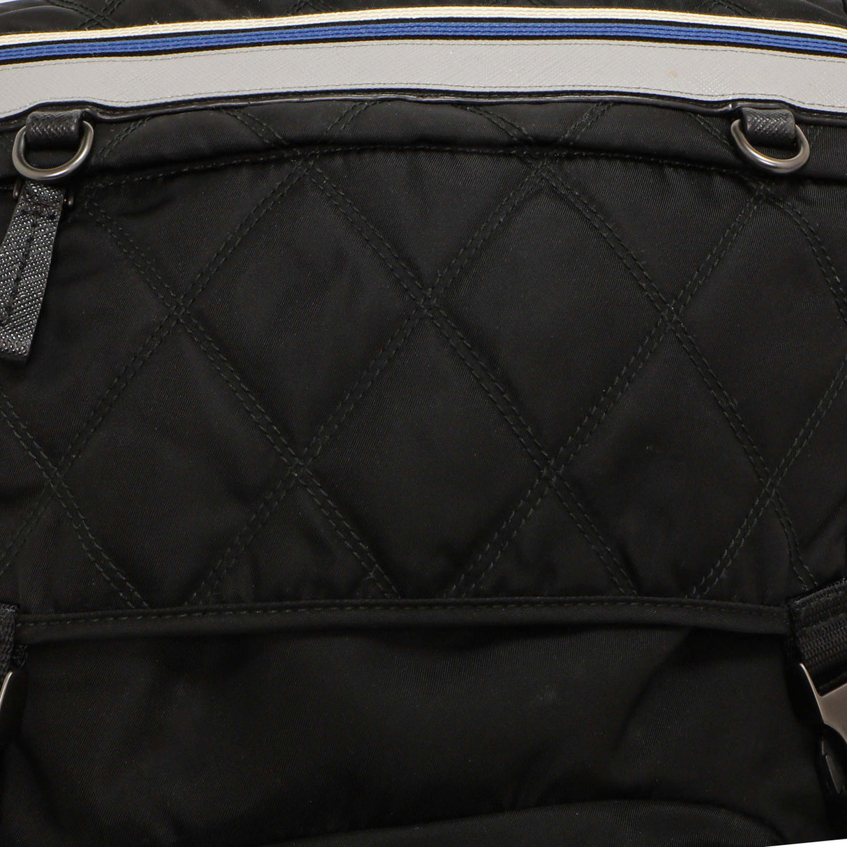 Prada Black Nylon Logo Patch Backpack Handbags Prada
