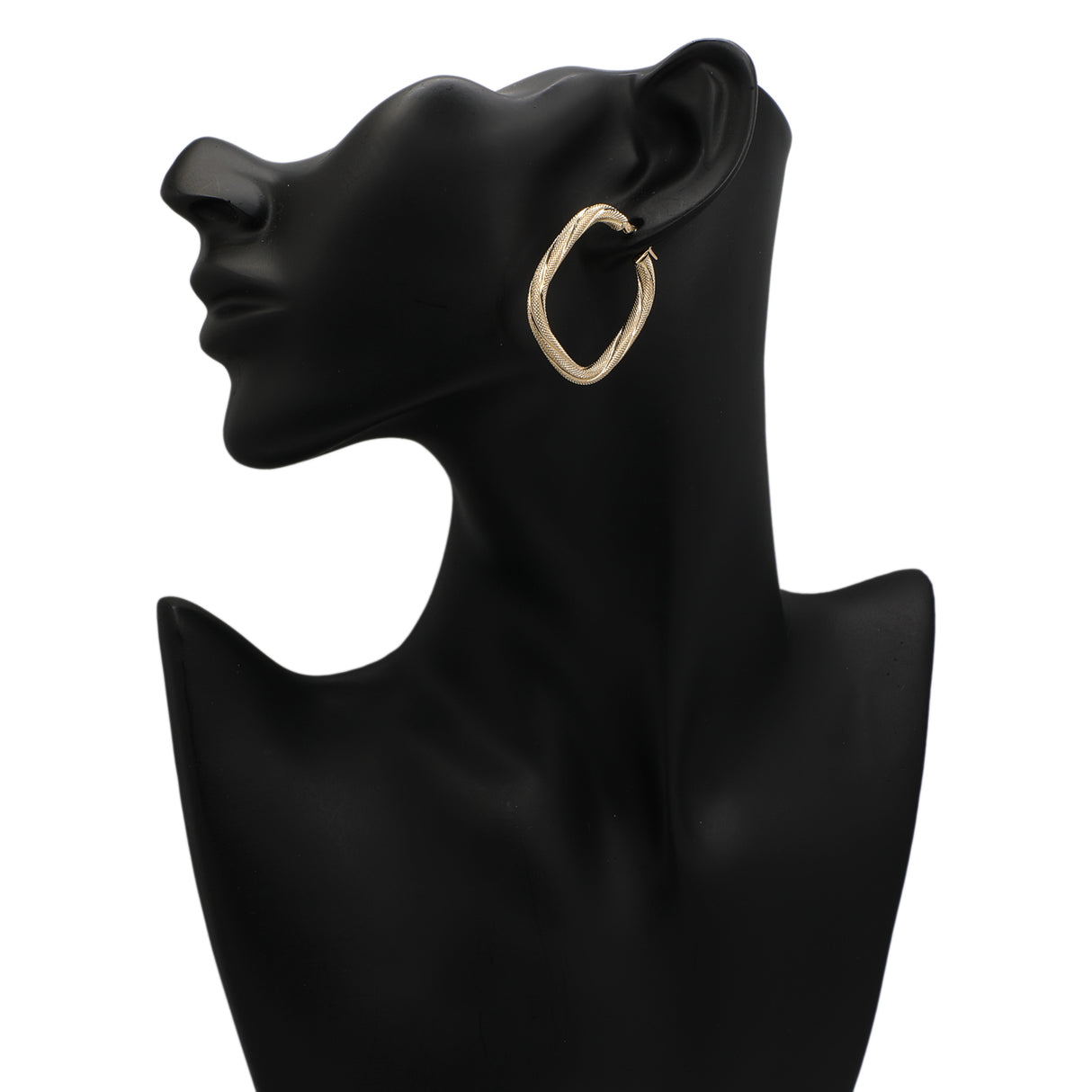 14K Yellow Gold Twist Earrings Fine Jewellery Modaselle