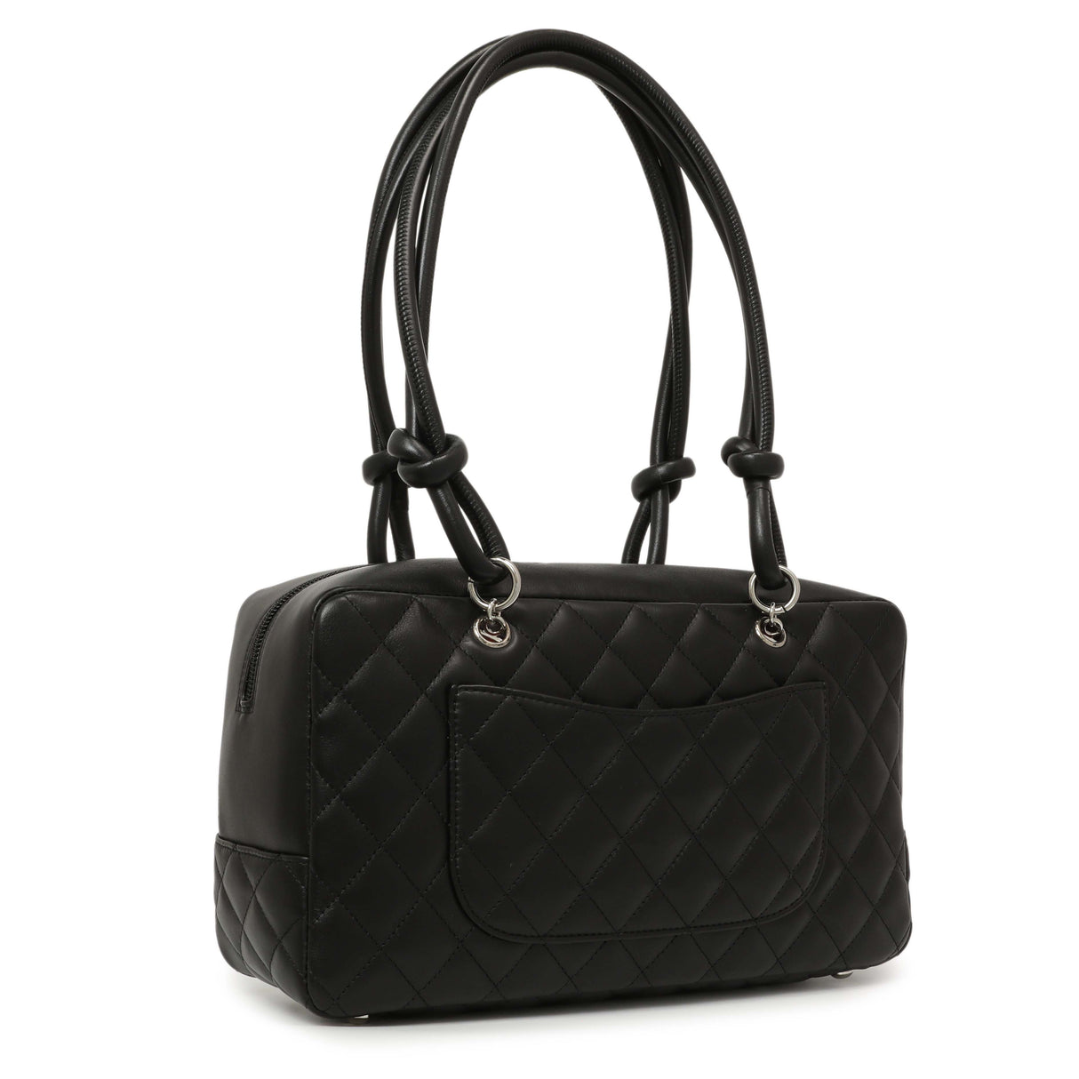 Chanel Black Quilted Calfskin Large Cambon Bowler Handbags Chanel