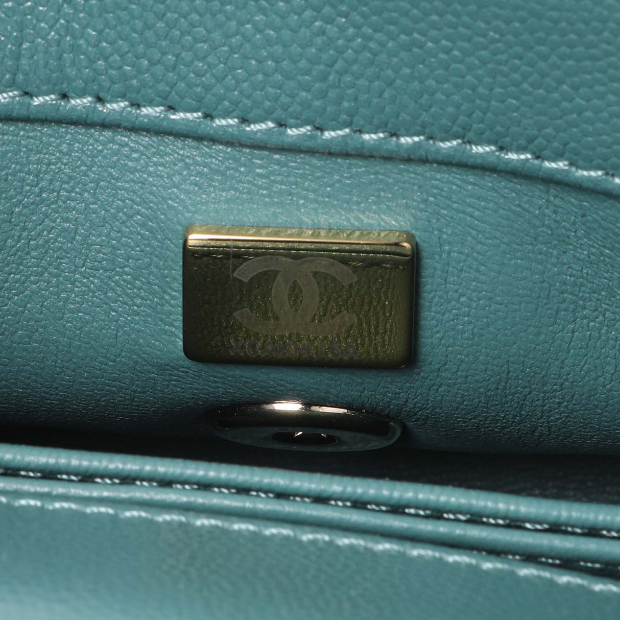 Chanel Teal Quilted Caviar Extra Mini Coco Handle Flap Handbags Chanel