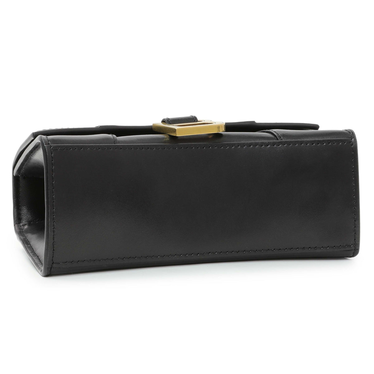 Balenciaga Black Calfskin Mini Hourglass Top Handle Bag Handbags Balenciaga