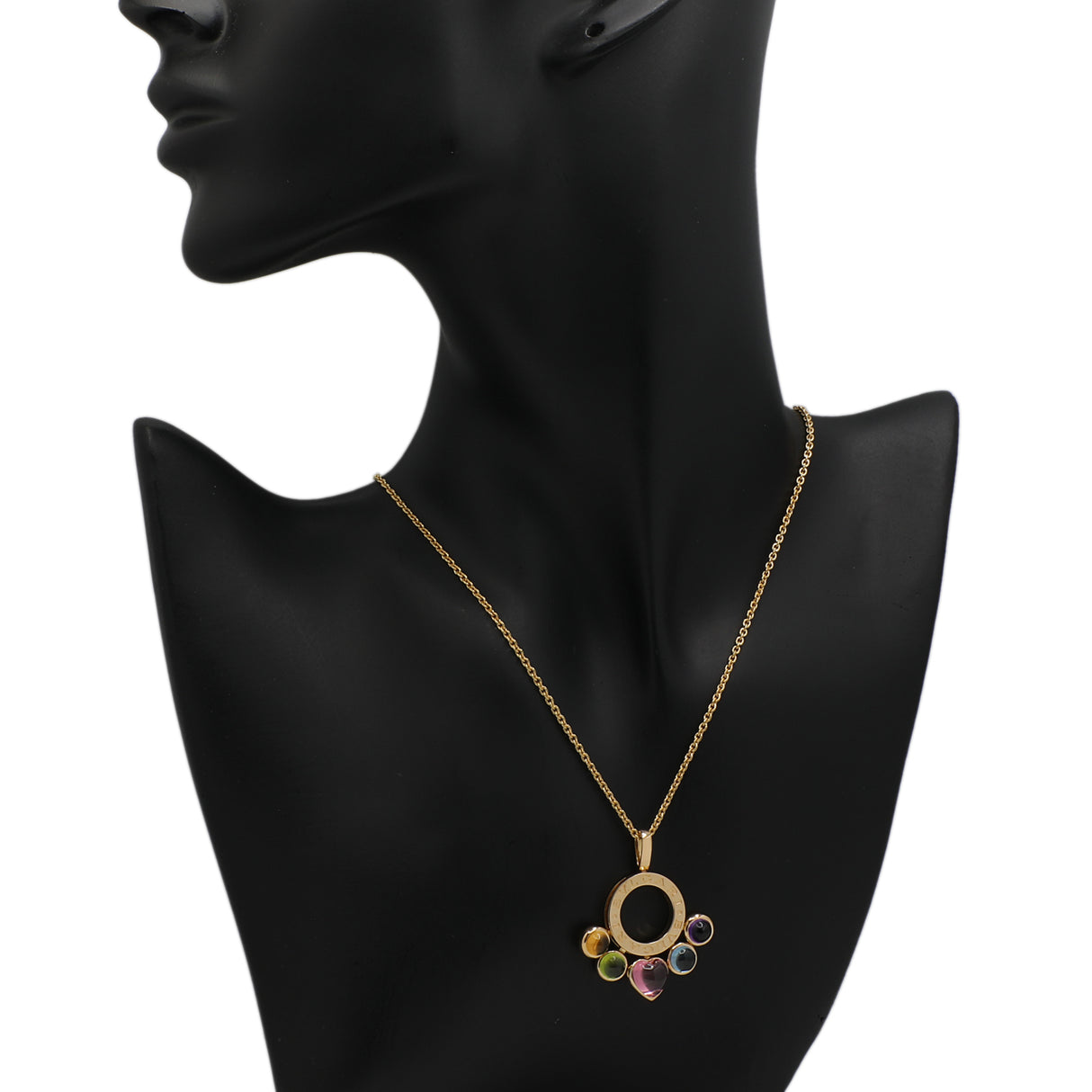 Bulgari 18K Yellow Gold Allegra Pendant Necklace Designer Jewellery Bulgari
