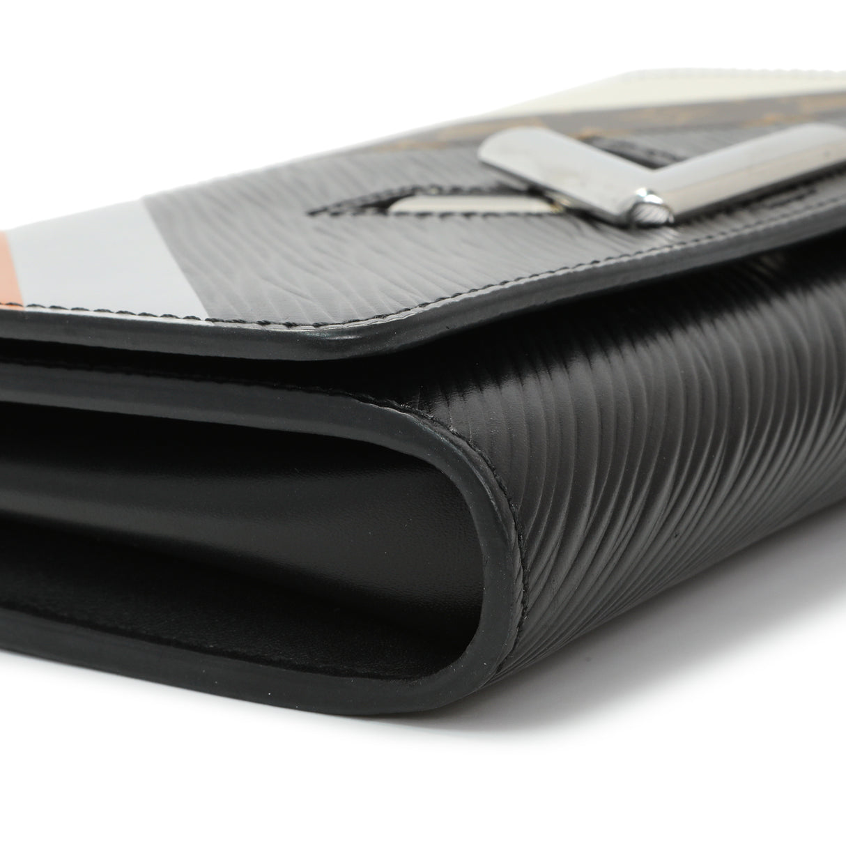 Louis Vuitton Black Epi Monogram Twist Chain Wallet Handbags Louis Vuitton