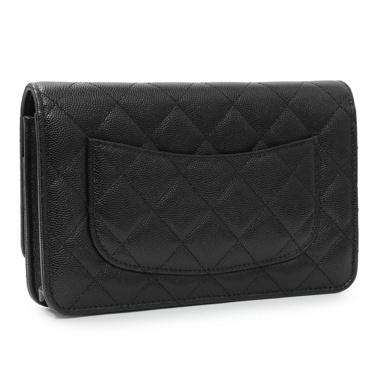 Chanel Black Quilted Caviar Crystal Star Wallet on Chain Handbags Chanel