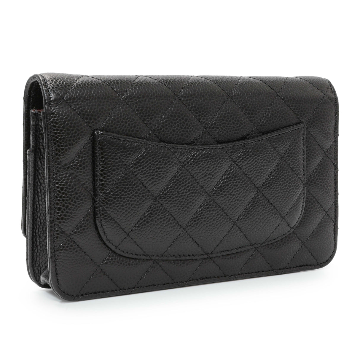 Chanel Black Quilted Caviar Wallet on Chain Handbags Chanel