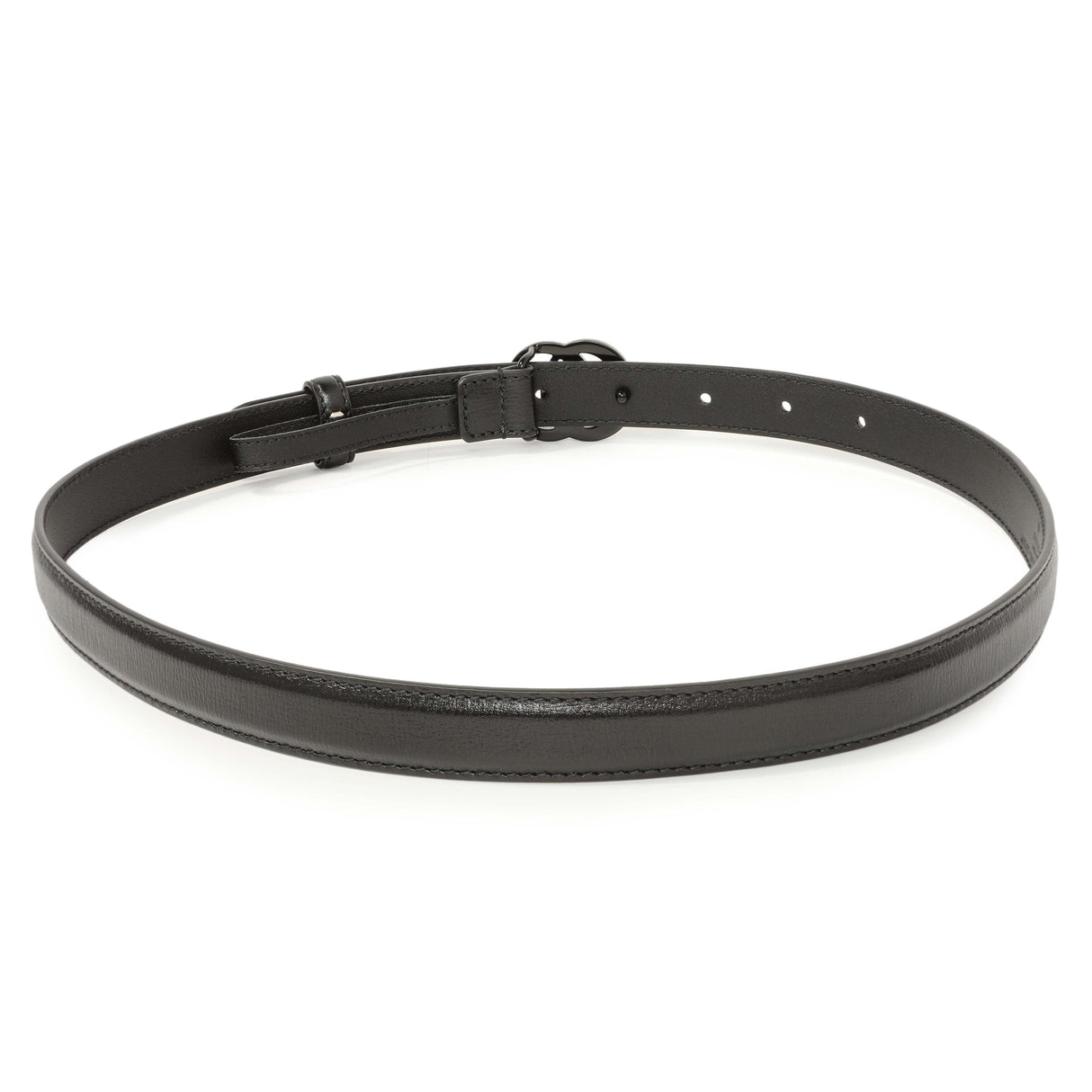Gucci Black Calfskin Monochrome Double G 20mm Belt Accessories Gucci