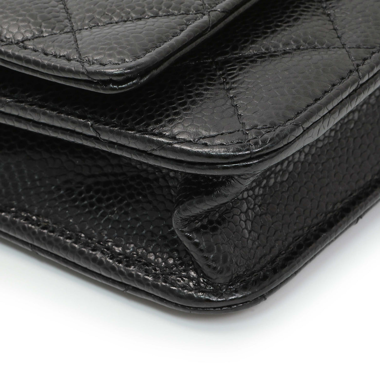 Chanel Black Quilted Caviar Wallet on Chain Handbags Chanel