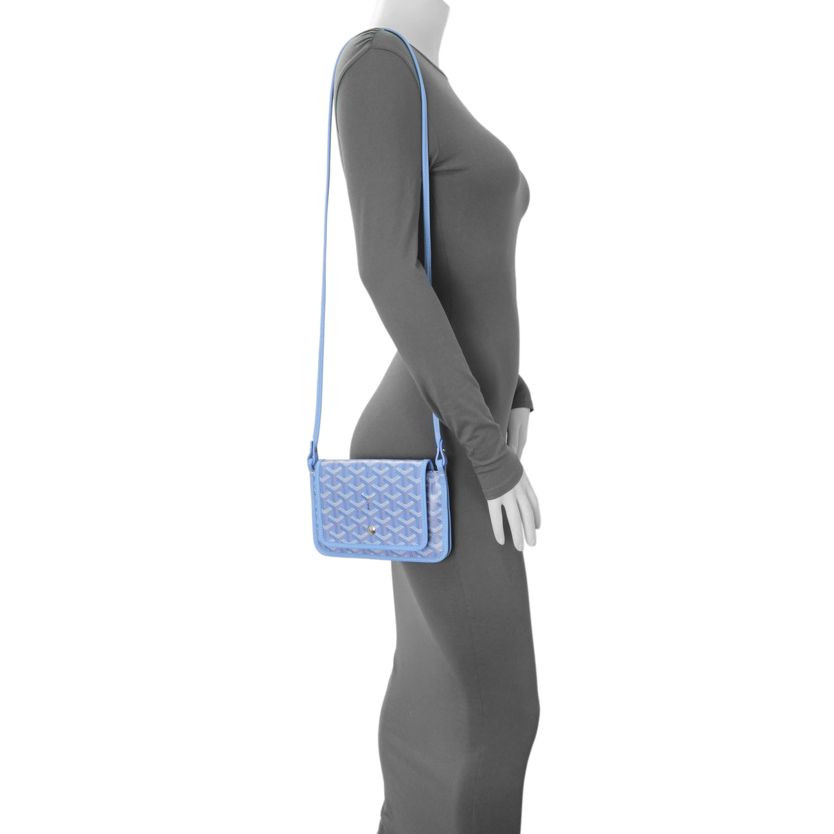 Goyard Blue Goyardine Plumet Wallet Clutch Handbags Goyard