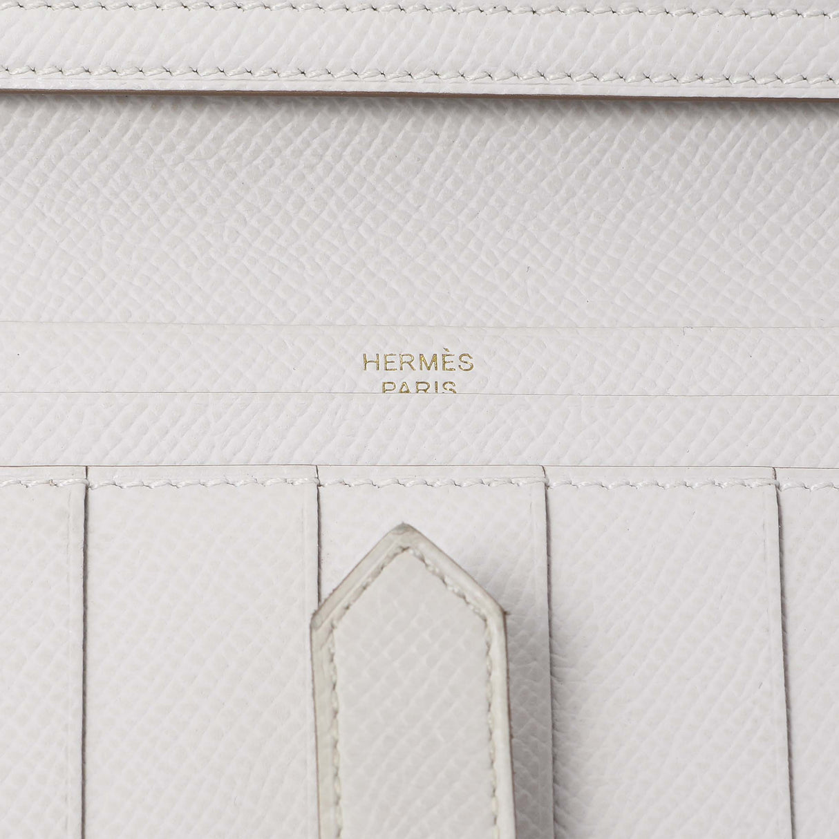 Hermes White Epsom Bearn Gusset Wallet Accessories Hermes