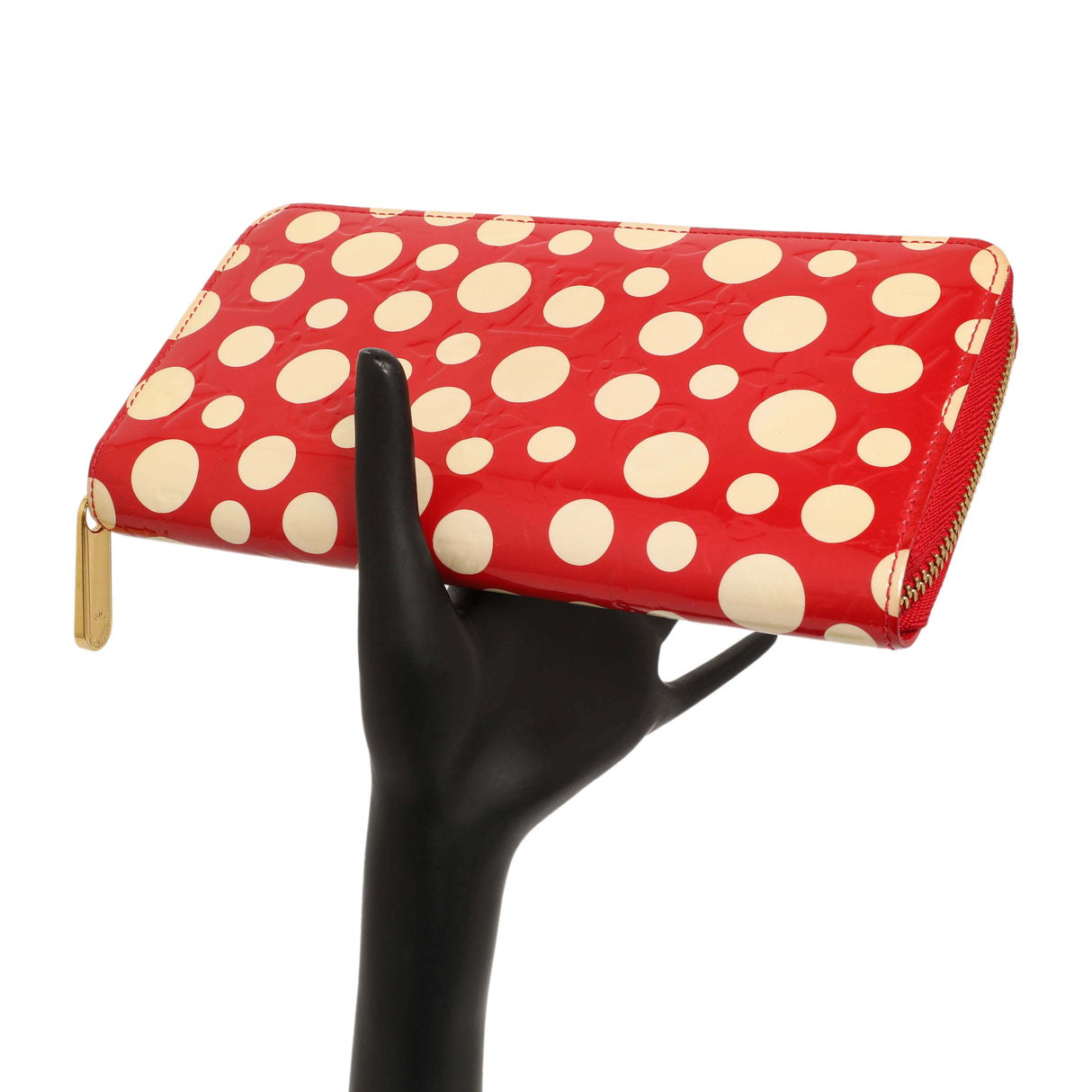 Louis Vuitton Yayoi Kusama Red Vernis Infinity Dots Zippy Wallet Accessories Louis Vuitton