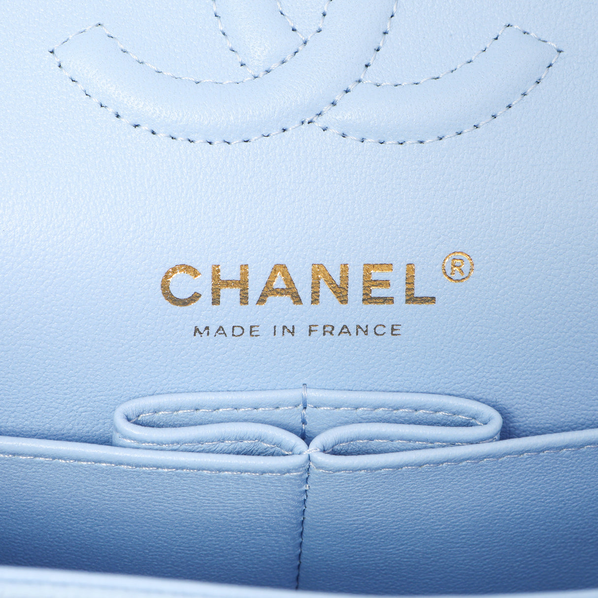 Chanel Blue Quilted Caviar Small Classic Double Flap Handbags Chanel