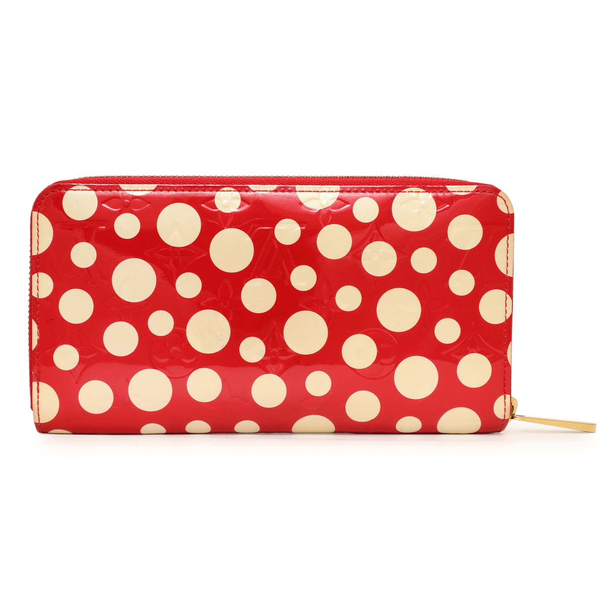 Louis Vuitton Yayoi Kusama Red Vernis Infinity Dots Zippy Wallet Accessories Louis Vuitton