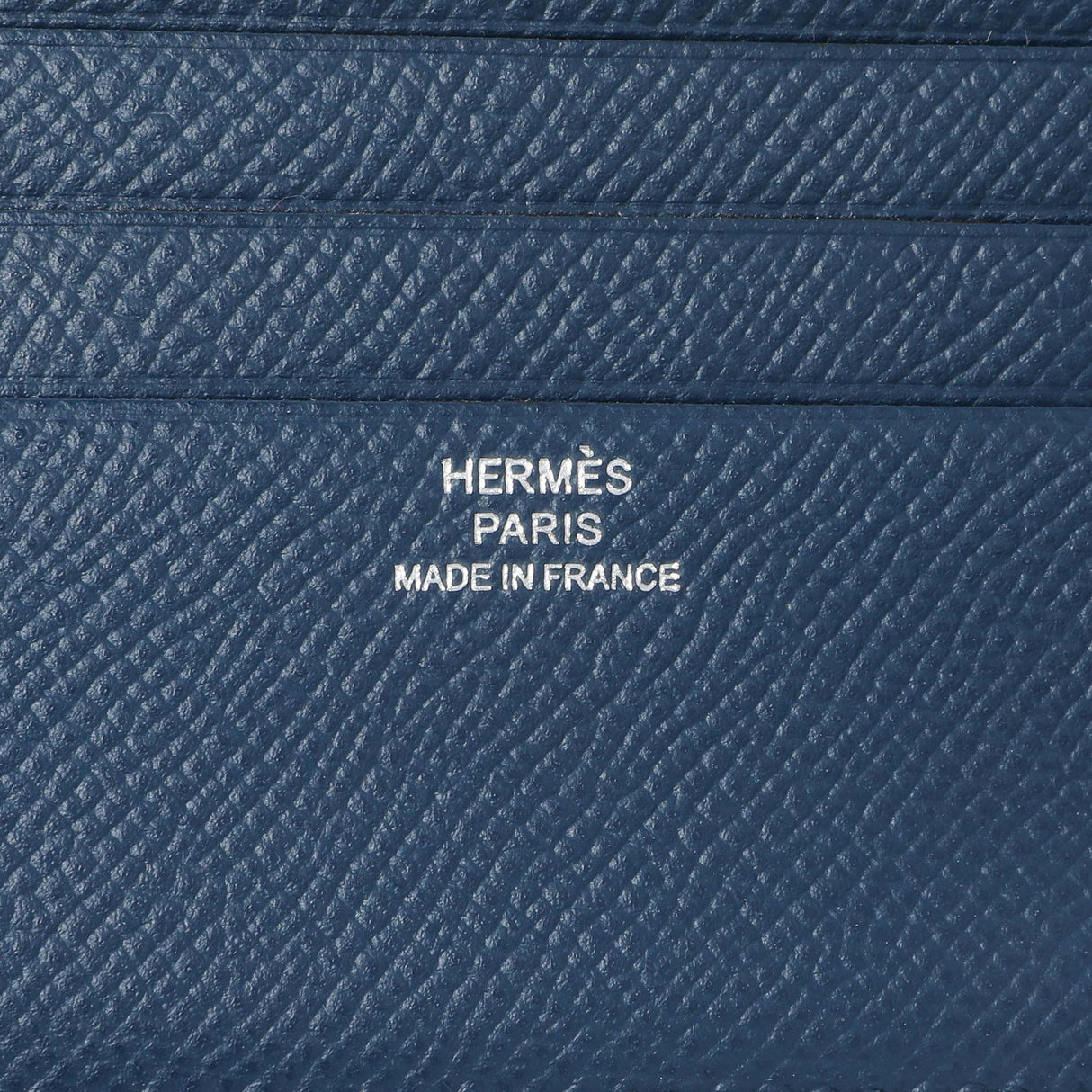 Hermes Bleu Indigo Epsom Citizen Twill Compact Wallet Accessories Hermes