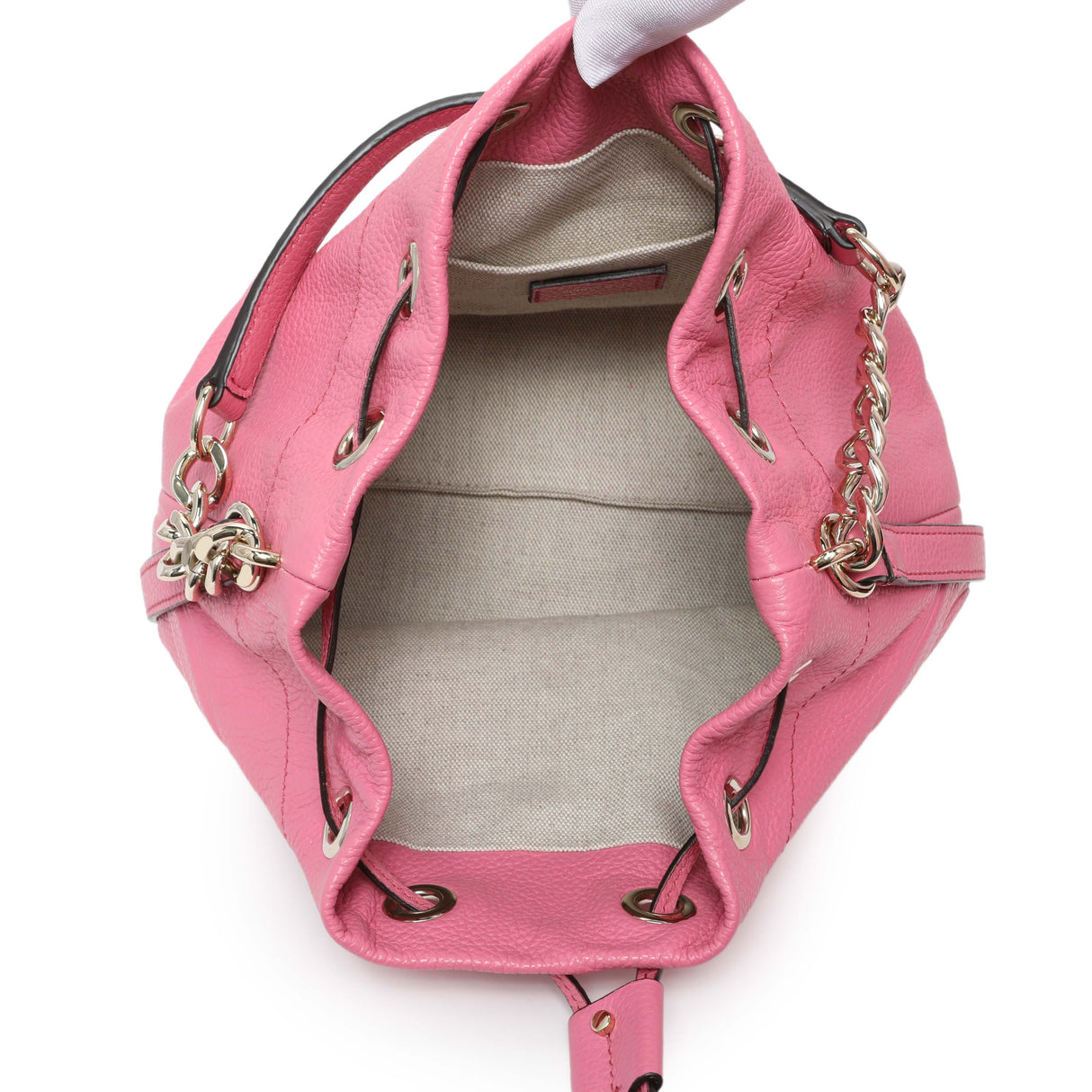 Jimmy Choo Pink Juno Leather Bucket Bag Handbags Jimmy Choo