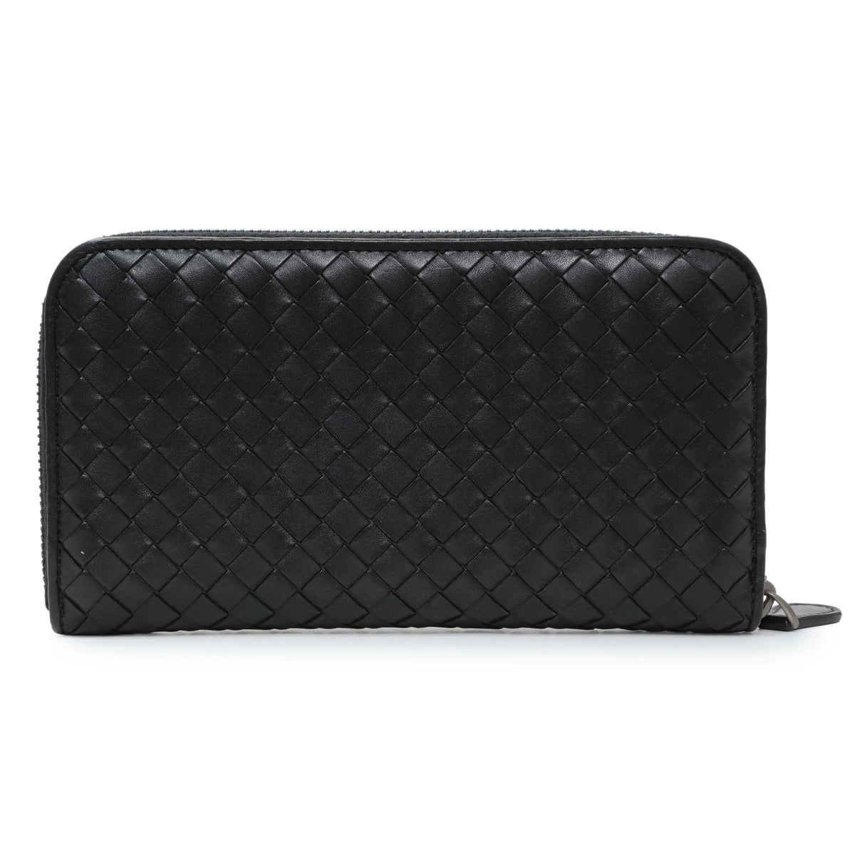 Bottega Veneta Black Nappa Intrecciato Zip Around Wallet Accessories Bottega Veneta