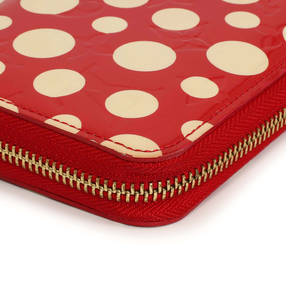 Louis Vuitton Yayoi Kusama Red Vernis Infinity Dots Zippy Wallet Accessories Louis Vuitton