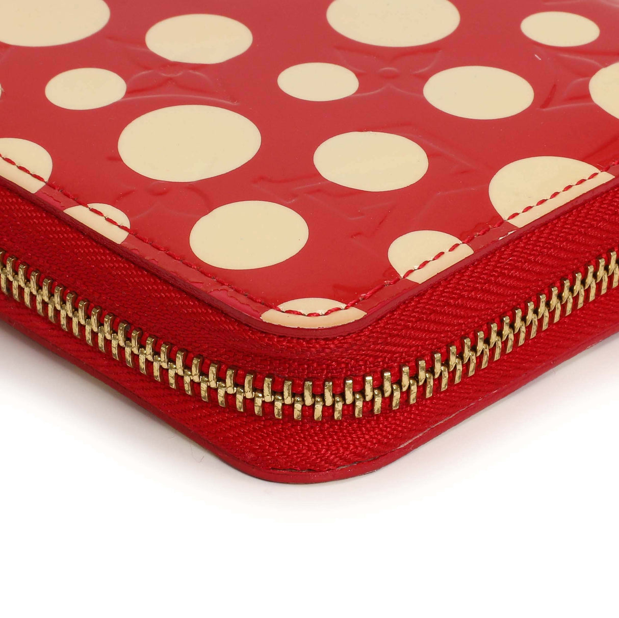 Louis Vuitton Yayoi Kusama Red Vernis Infinity Dots Zippy Wallet Accessories Louis Vuitton