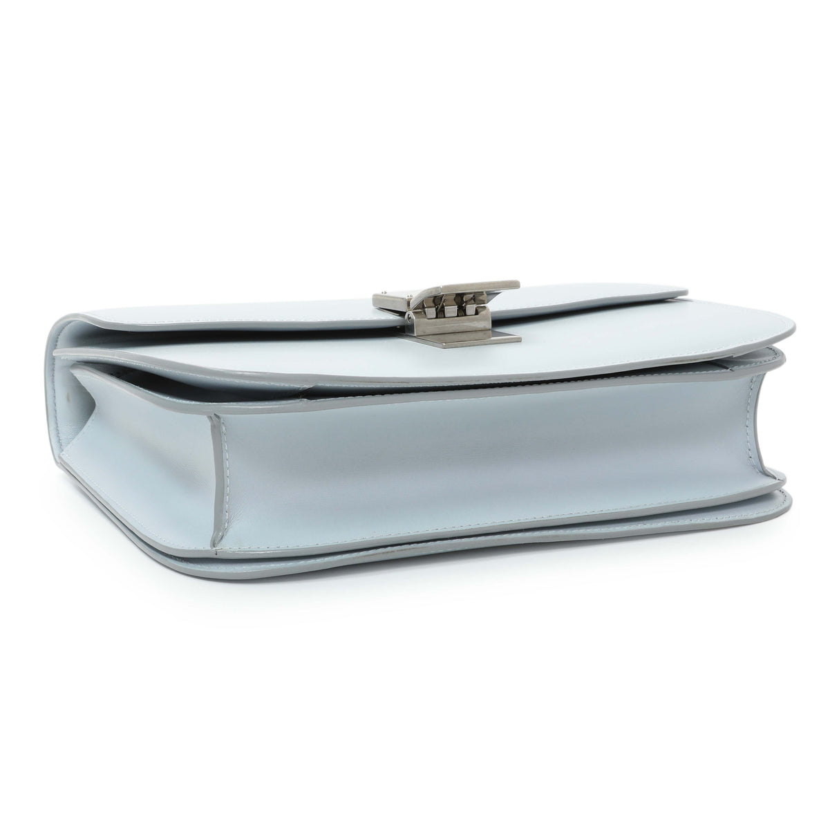 Celine Pale Blue Box Calfskin Medium Classic Flap Handbags Celine