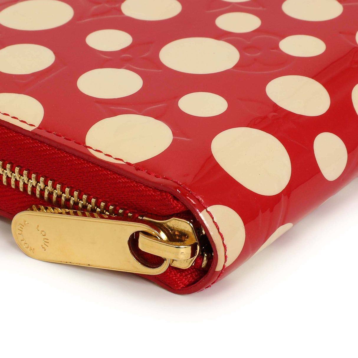 Louis Vuitton Yayoi Kusama Red Vernis Infinity Dots Zippy Wallet Accessories Louis Vuitton